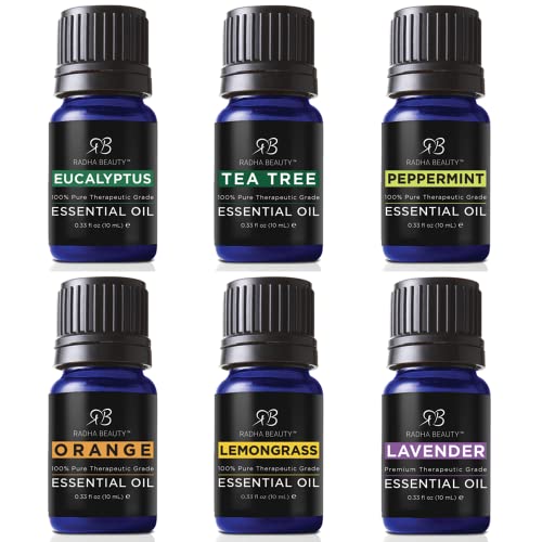Radha Beauty Essential Oils Gift Set - Natural Home & Pet Aromatherapy