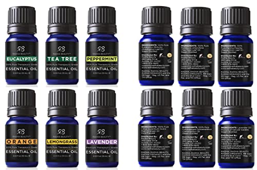Radha Beauty Essential Oils Gift Set - Natural Home & Pet Aromatherapy