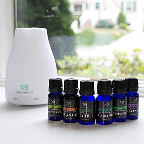Radha Beauty Essential Oils Gift Set - Natural Home & Pet Aromatherapy