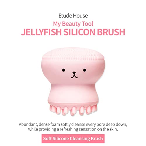 Etude House My Beauty Tool Jellyfish Silicon Brush - All in One Deep Pore Cleansing Sponge & Brush, For Exfoliating, Massage, Cleansing Soft Brush
