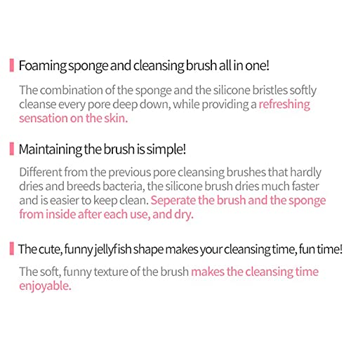 Etude House My Beauty Tool Jellyfish Silicon Brush - All in One Deep Pore Cleansing Sponge & Brush, For Exfoliating, Massage, Cleansing Soft Brush
