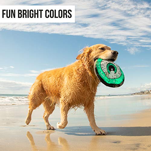 Hyper Pet Flippy Flopper Dog Frisbee Interactive Dog Toys [Flying Disc Dog Fetch Toy â Floats in Water & Safe on Teeth] (Colors Will Vary) 9" Eyeball
