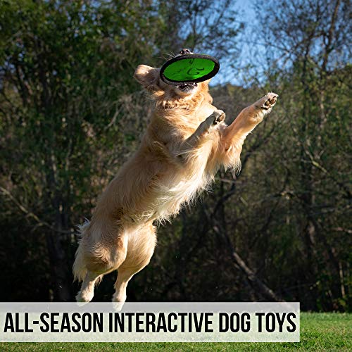Hyper Pet Flippy Flopper Dog Frisbee Interactive Dog Toys [Flying Disc Dog Fetch Toy â Floats in Water & Safe on Teeth] (Colors Will Vary), Multicolor, 9"