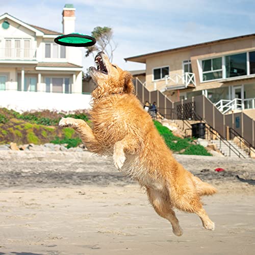 Hyper Pet Flippy Flopper Dog Frisbee Interactive Dog Toys [Flying Disc Dog Fetch Toy â Floats in Water & Safe on Teeth] (Colors Will Vary), Multicolor, 9"
