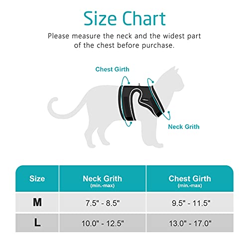 rabbitgoo Cat Harness and Leash for Walking Escape Proof, Soft Mesh Padded Pet Harness for Small Animals, Design with Metal Ring Double Buckles and Adjustable Velcro