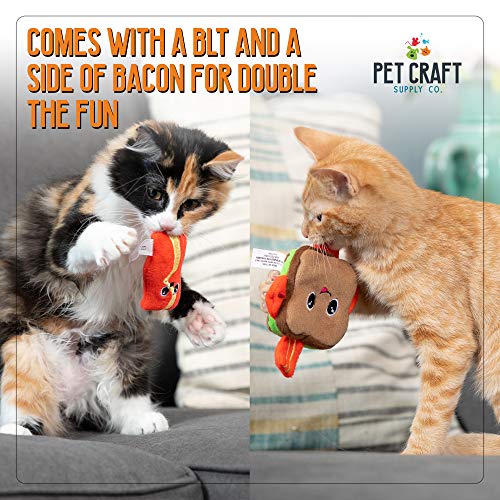 Pet Craft Supply Silly Snacks and Funny Food Crinkle Cuddling Catnip and Silvervine Toys - Interactive Cat Toys Alternative to Mice Fish Feathers Cat Toy
