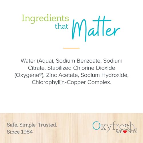 Oxyfresh Premium Pet Dental Care Water Additive: Best Way to Eliminate Bad Dog Breath & cat Breath - Fights Tartar & Plaque - So Easy, just add to Water! Vet Recommended!