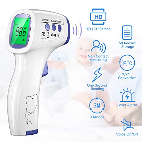 Forehead Thermometer for Adults, The Non Contact Infrared Thermometer for Fever, Body Thermometer and Surface Thermometer 2 in 1 Dual Mode Thermometer