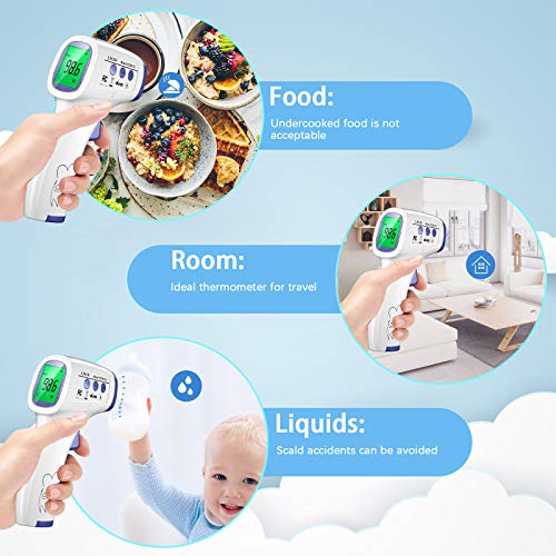 Forehead Thermometer for Adults, The Non Contact Infrared Thermometer for Fever, Body Thermometer and Surface Thermometer 2 in 1 Dual Mode Thermometer