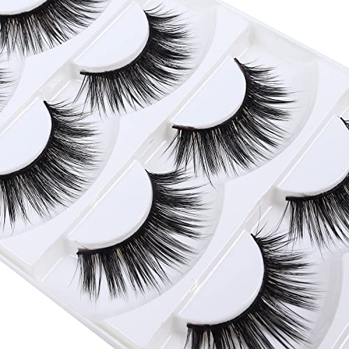 Wleec Beauty Dramatic Eyelashes Set Long Strip Lashes Handmade False Eyelash Pack #27/L (15 Pairs/3 Pack)