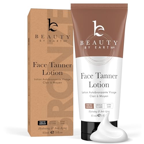 Self Tanner for Face with Organic & Natural Ingredients, Tanning Lotion, Sunless Tanning Lotion for Flawless Darker Bronzer Skin, Self Tanning Lotion - Self Tanners Best Sellers, Fake Tan