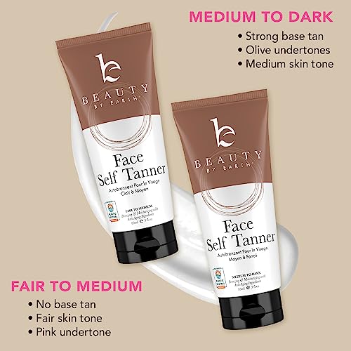 Self Tanner for Face with Organic & Natural Ingredients, Tanning Lotion, Sunless Tanning Lotion for Flawless Darker Bronzer Skin, Self Tanning Lotion - Self Tanners Best Sellers, Fake Tan