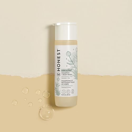 The Honest Company Purely Simple Fragrance-Free Shampoo + Body Wash | Tear-Free Baby Shampoo with Naturally Derived Ingredients | Sulfate- & Paraben-Free Baby Bath | 10 Fl Oz (Pack of 1)