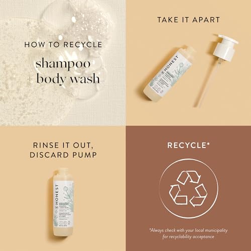 The Honest Company Purely Simple Fragrance-Free Shampoo + Body Wash | Tear-Free Baby Shampoo with Naturally Derived Ingredients | Sulfate- & Paraben-Free Baby Bath | 10 Fl Oz (Pack of 1)