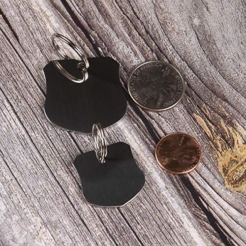Stainless Steel Pet ID Tags - Engraved Personalized Dog Tags, Cat Tags Front & Back up to 8 Lines of Text â Bone, Round, Heart, Flower, Badge, House, Star, Rectangle, Bow Tie