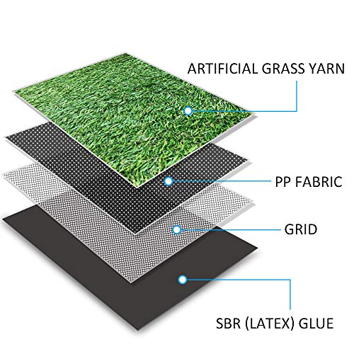 PET GROW Thick Artificial Grass Turf -8FTX82FT(656 Square FT)- Realistic & Thick Synthetic Fake Grass Mat for Outdoor Garden Landscape Pet Dog Grass Rug Faux Turf