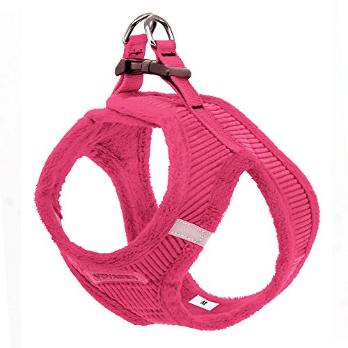 Voyager Step-In Plush Dog Harness â Soft Plush, Step In Vest Harness for Small and Medium Dogs â By Best Pet Supplies - Fuchsia Corduroy, Large (Chest: 18" - 21")