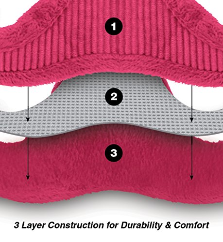Voyager Step-In Plush Dog Harness â Soft Plush, Step In Vest Harness for Small and Medium Dogs â By Best Pet Supplies - Fuchsia Corduroy, Large (Chest: 18" - 21")