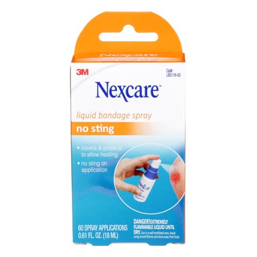 3M PERSONAL AND HEALTH CARE 78498 Nexcare No Sting Liquid Bandage Spray - 0.6...