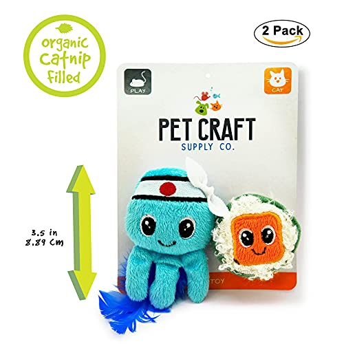 Pet Craft Supply Silly Snacks and Funny Food Crinkle Cuddling Catnip and Silvervine Interactive Cat Toys - Great for Indoor Cats and Kittens