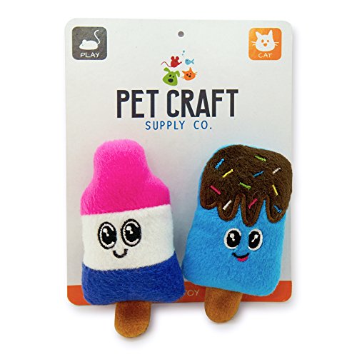 Pet Craft Supply Silly Snacks and Funny Food Crinkle Cuddling Catnip and Silvervine Interactive Cat Toys - Great for Indoor Cats and Kittens