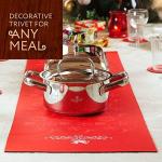 Decorative Trivetrunner: Convenient Heat-Resistant Table Runner (Red)