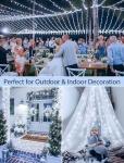 MYGOTO 33FT 100 LEDs String Lights Waterproof Fairy Lights 8 Modes with Memory 30V UL Certified Power Supply for Home, Garden, Wedding, Party, Christmas Decoration Indoor Outdoor (Cool White)