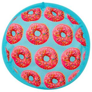 Hyper Pet Flippy Flopper Dog Frisbee Interactive Dog Toys [Flying Disc Dog Fetch Toy â Floats in Water & Safe on Teeth] (Colors Will Vary) 9" Donut