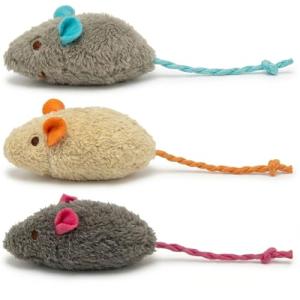 SmartyKat Skitter Critters Cat Toy Catnip Mice, 3/pkg