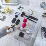 MyGift? Clear Plastic 2-Tier Trays Craft Supply Storage Box/First Aid Carrying Case w/Top Handle & Latch Lock