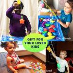 CozyBomB Magnetic Fishing Pool Toys Game for Kids - Water Table Bath-tub Kiddie Party Toy with Pole Rod Net Plastic Floating Fish Toddler Color Ocean Sea Animals Age 3 4 5 6 Year Old