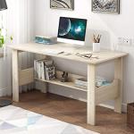 White Corner Writing Study Desk with Storage Shelves