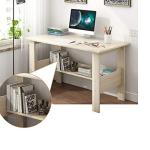 White Corner Writing Study Desk with Storage Shelves