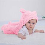XMWEALTHY Cute Baby Items Newborn Plush Nursery Swaddle Blankets Soft Infant Girls Clothes Pink