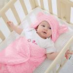 XMWEALTHY Cute Baby Items Newborn Plush Nursery Swaddle Blankets Soft Infant Girls Clothes Pink