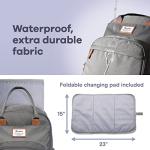 Diaper Bag Backpack, RUVALINO Multifunction Travel Back Pack Maternity Baby Changing Bags, Large Capacity, Waterproof and Stylish, Iron Gray