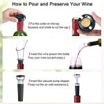 CIRCLE JOY Electric Wine Bottle Openers Set -- Automatic Corkscrew Opener Battery Powered Motorized Cordless Puller Combo with Foil Cutter Vacuum Stopper Wine Aerator Pourer , Black
