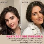 Self Tanner for Face with Organic & Natural Ingredients, Tanning Lotion, Sunless Tanning Lotion for Darker Bronzer Skin, Self Tanning Lotion - Self Tanners Best Sellers, Fake Tan (1 Pack)