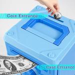 HUSAN Great Gift Toy for Kids Code Electronic Piggy Banks Mini ATM Electronic Coin Bank Box for Children Password Lock Case