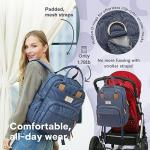 Diaper Bag Backpack, RUVALINO Multifunction Travel Back Pack Maternity Baby Changing Bags, Large Capacity, Waterproof and Stylish, Navy Blue