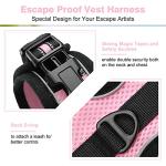 rabbitgoo Cat Harness and Leash for Walking, Escape-Proof No Choke Reflective Vest Harnesses for Small Cats, Kitten Harness with Magic Tapes and Double Clips for Kitty Safety Outdoor Activity, Pink, M
