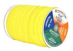 Mandala Crafts Flat Elastic Band, Braided Stretch Strap Cord Roll for Sewing and Crafting; 1/4 inch 6mm 50 Yards Yellow