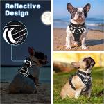 WINSEE Dog Harness No Pull, Pet Harnesses with Dog Collar, Adjustable Reflective Oxford Outdoor Vest, Front/Back Leash Clips for Small, Medium, Large, Extra Large Dogs, Easy Control Handle for Walking