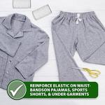 Mandala Crafts Flat Elastic Band, Braided Stretch Strap Cord Roll for Sewing and Crafting; 1/4 inch 6mm 50 Yards Yellow