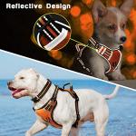 WINSEE Dog Harness No Pull, Pet Harnesses with Dog Collar, Adjustable Reflective Oxford Outdoor Vest, Front/Back Leash Clips for Small, Medium, Large, Extra Large Dogs, Easy Control Handle for Walking