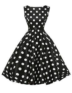 Polka Dots Vintage Ball Dresses Sleeveless A-Line Size M F-8