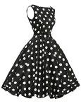 Polka Dots Vintage Ball Dresses Sleeveless A-Line Size M F-8