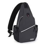 MOSISO Mini Sling Backpack,Small Hiking Daypack Travel Outdoor Casual Sports Bag, Space Gray