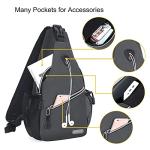 MOSISO Mini Sling Backpack,Small Hiking Daypack Travel Outdoor Casual Sports Bag, Space Gray