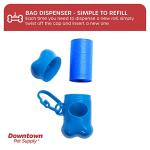 2200 Pet Waste Bags, Dog Waste Bags, Bulk Poop Bags with Leash Clip and Bone Bag Dispenser - (2200 Bags, Blue)